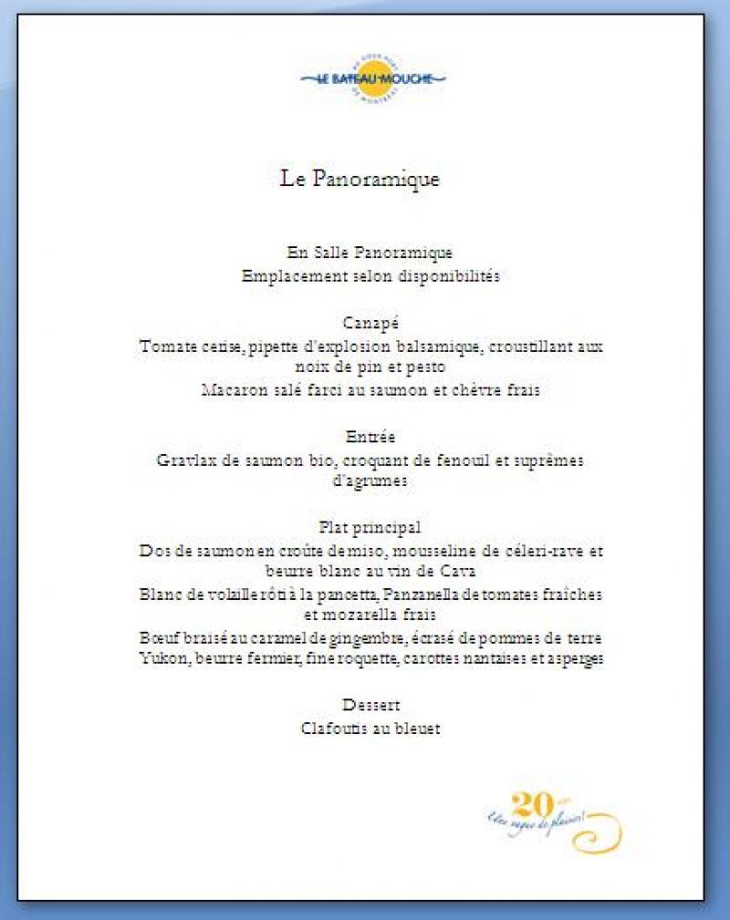 Bateau-Mouche - Menu (page 1)