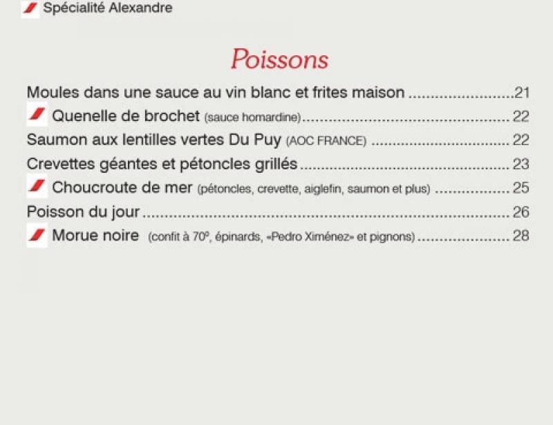 Alexandre et Fils - Menu (page 3)