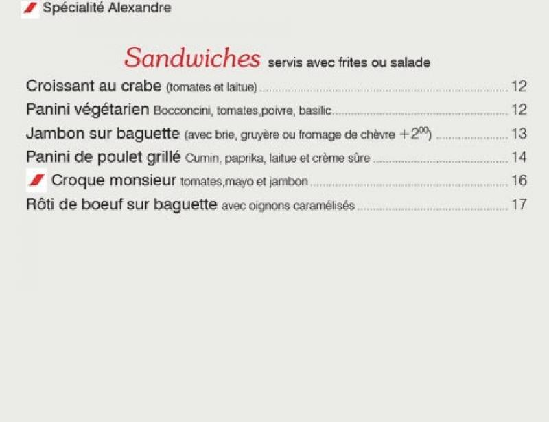 Alexandre et Fils - Menu (page 7)