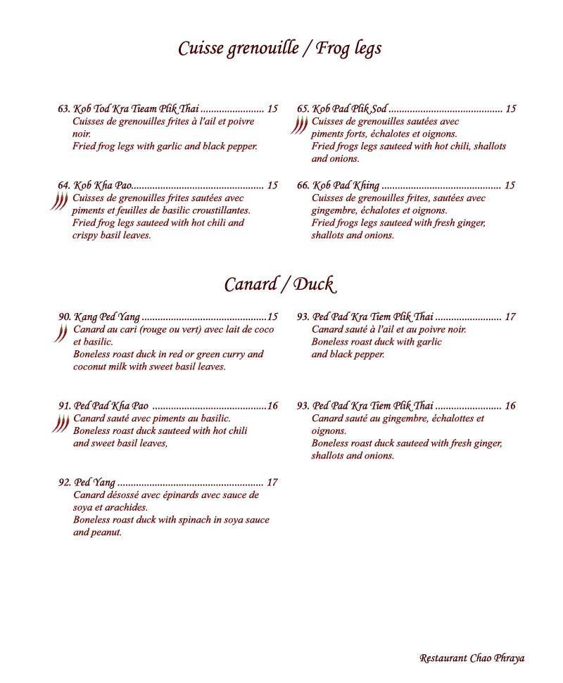 Chao Phraya - Menu (page 8)