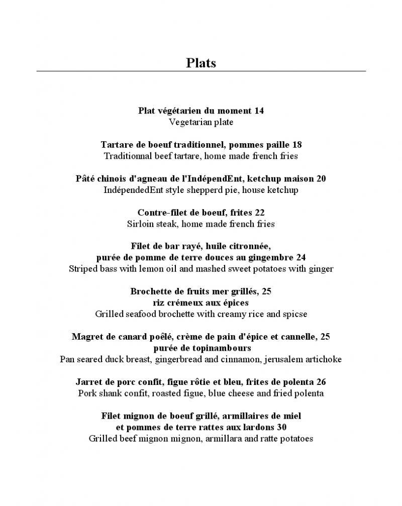Resto l'Ind�pendent - Menu (page 2)