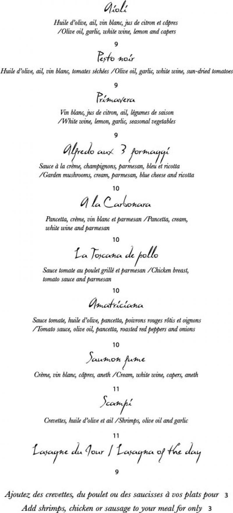 Pastabilit - Menu (page 3)