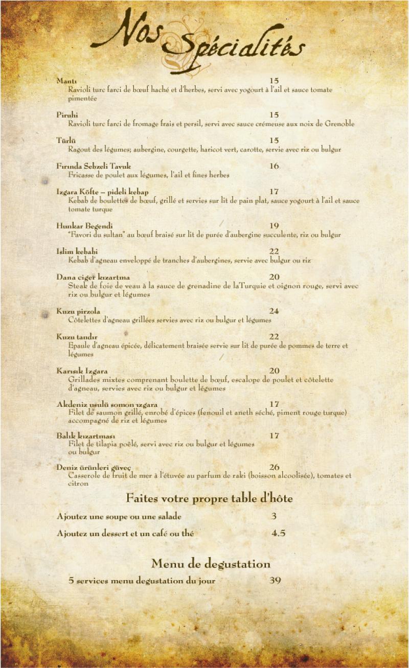 Restaurant SU - Menu (page 2)