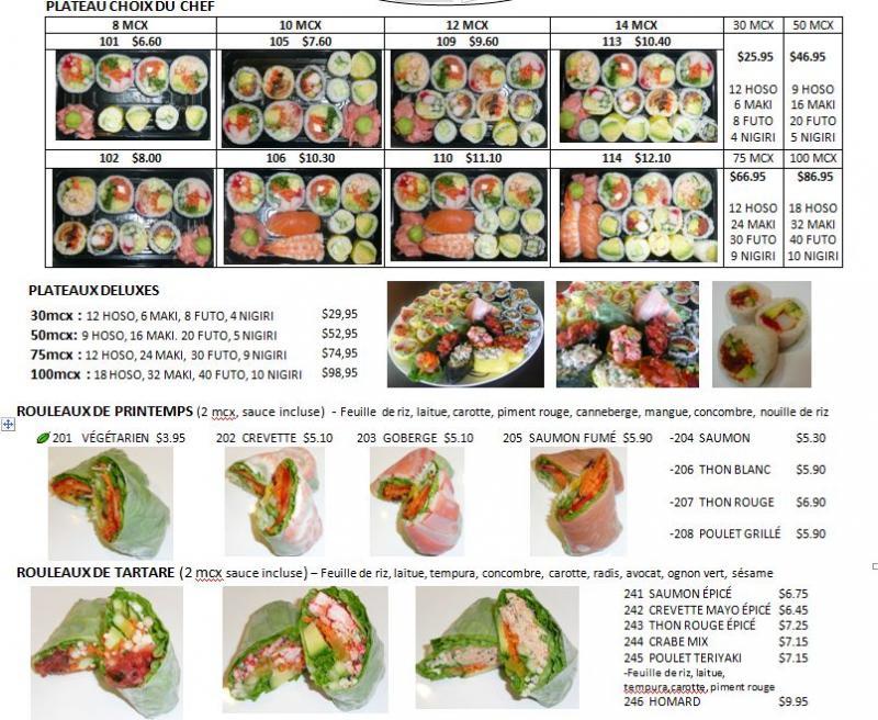 Sushiya - Menu (page 1)