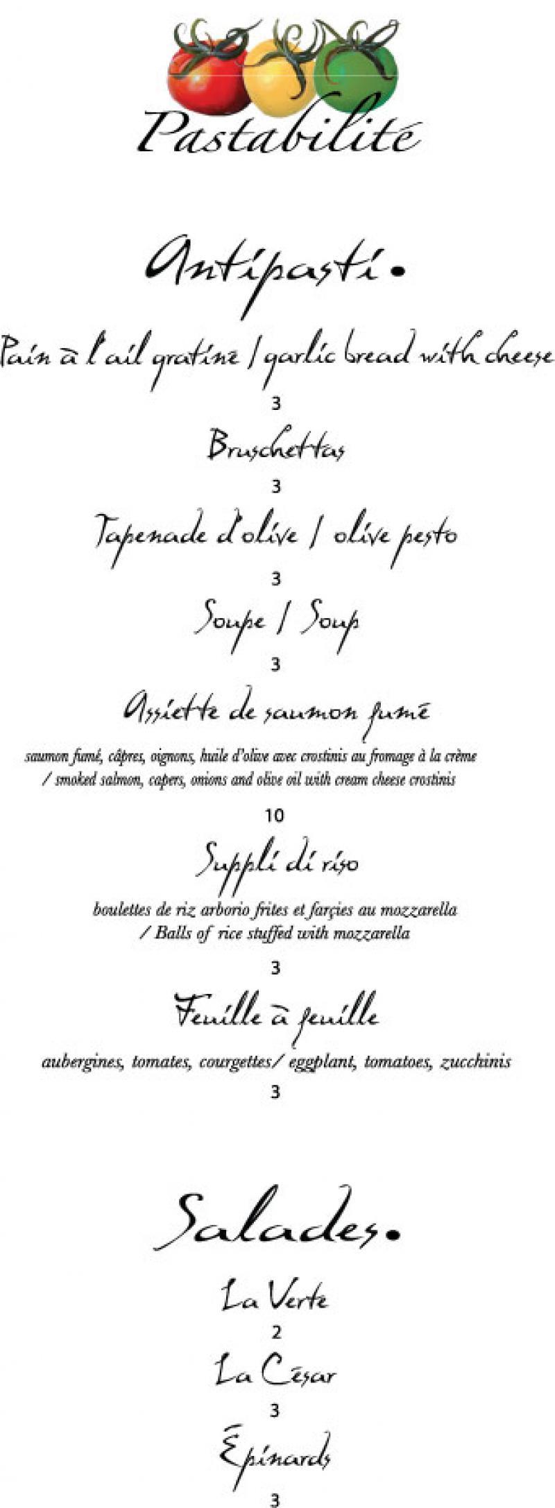 Pastabilit - Menu (page 2)