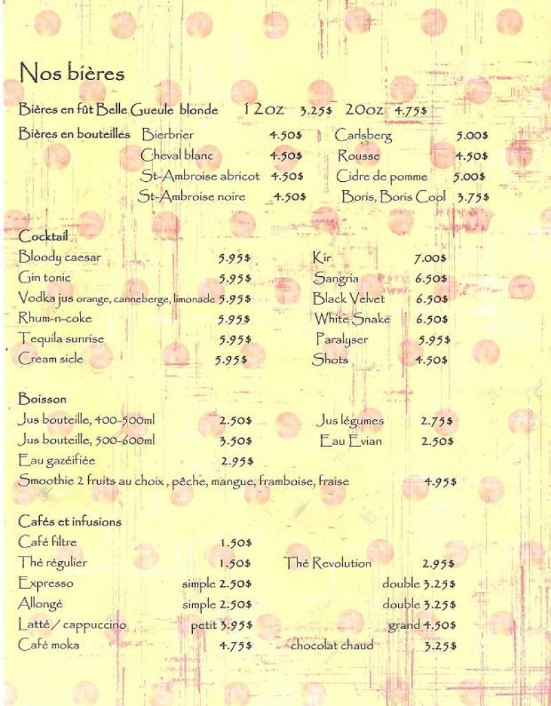 Le Petit tranger - Menu (page 4)