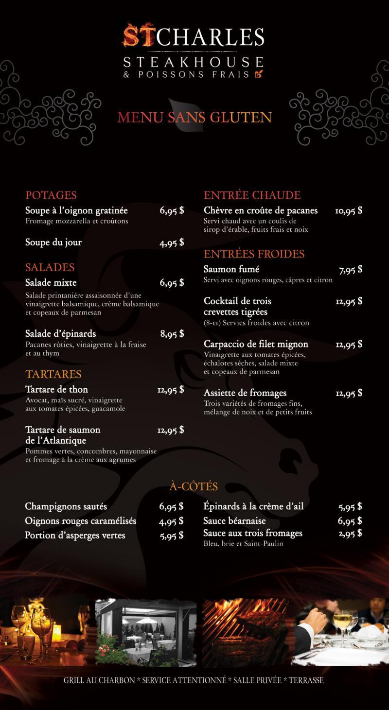 Steakhouse St-Charles - Menu (page 1)