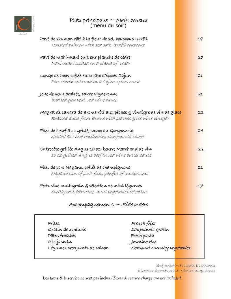 Restaurant L' - Menu (page 3)